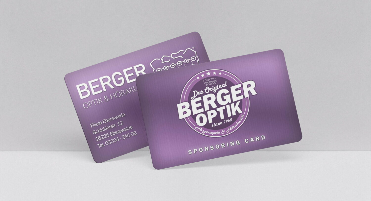 Berger Optik Sponsorenkarte