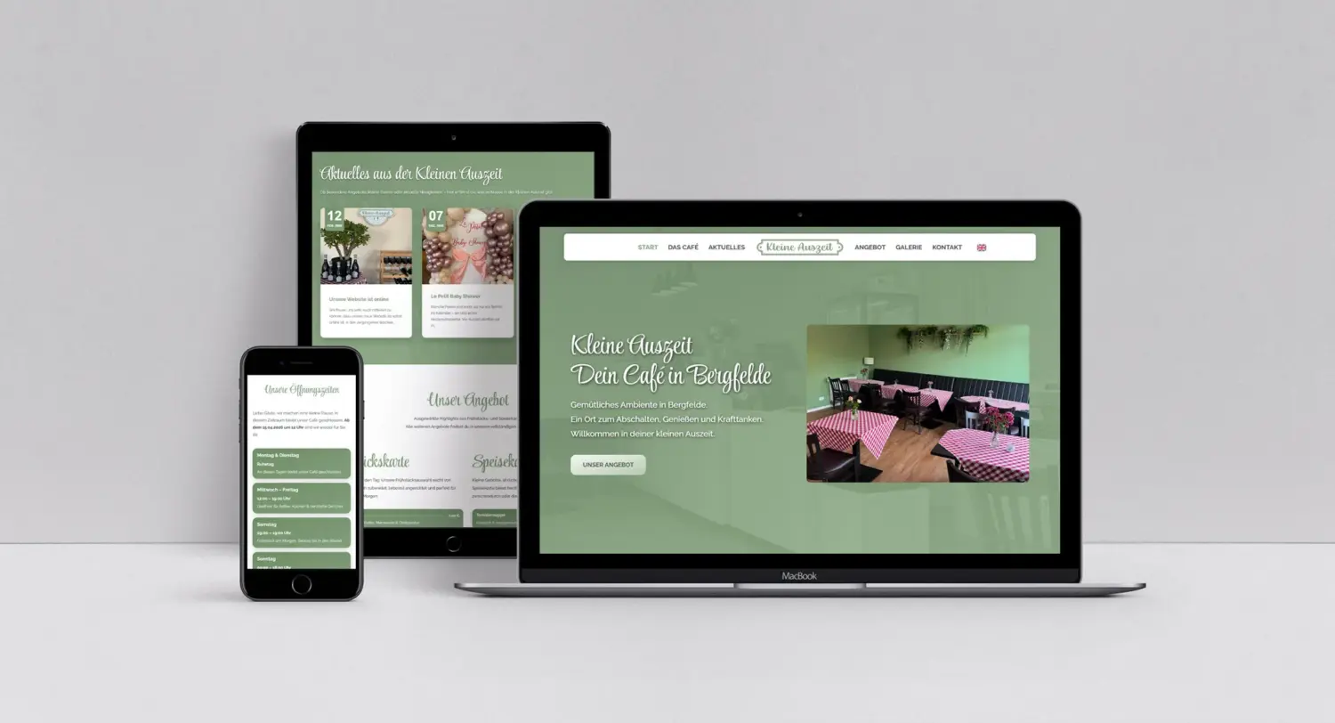 Website für Café & Bistro in Bergfelde