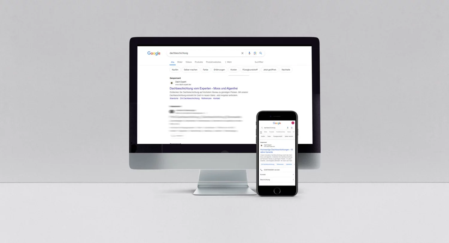 Google Ads Kampagne für Dach Expert Storkow