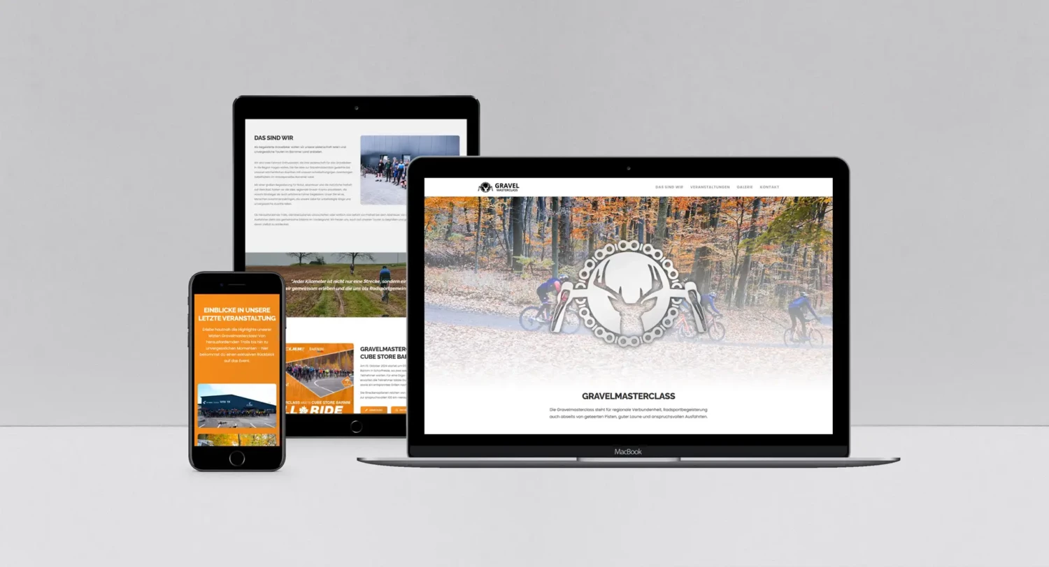 Gravel Masterclass aus Eberswalde – Design und Umsetzung eines One-Pagers mit WordPress